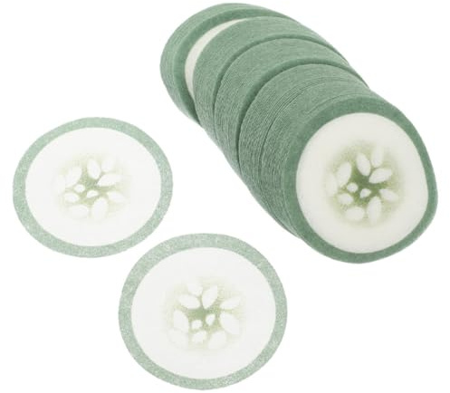 Almohadillas 200 Piezas Ojos Estampado de Pepino de Tela | Tejido No Tejido, Uso en Casa, Cuidado Delicado, Absorción Rápida, Diseño Creativo, Formato para Ojos