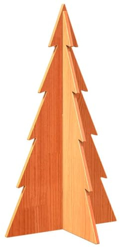 Árbol de Navidad de madera, 80 cm, madera de pino natural