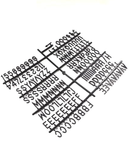Black Plastic Letter Board Characters for Convertible Message Boards