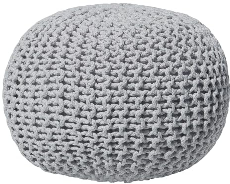 Beliani Trendy Ottoman in Hellgrau Baumwolle 50x35 cm Conrad