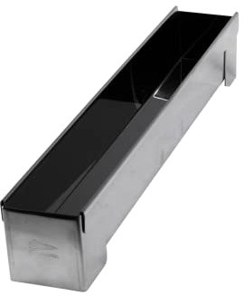 patisse 13923 – Grondaia per tronchi, stampo quadrato di Natale, formato mini – acciaio inox, 30 x 4,5 x 4,5 cm, argento