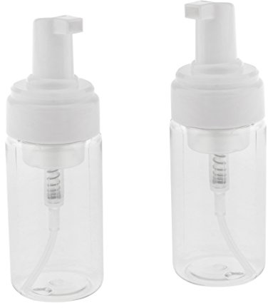 2X Reisen Pumpflasche Schaumspender Pump Bottle, Reichhaltigen Schaum für Reinigung, 3 Farbe Auswahl, klar