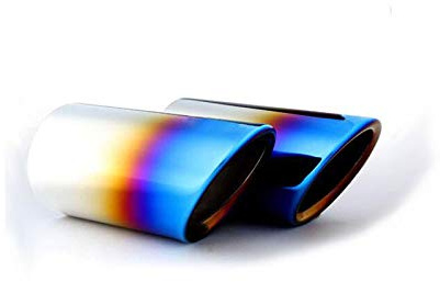 Momoap 2Pcs Car Stainless Steel Tailpipe Trims Exhaust Muffler Tail Pipe Tip for VW Tiguan 2017-2022