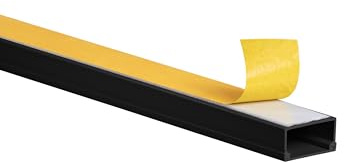 KOMIB Kabelkanal/Kabelkanäle - Verschiedene Größe - Schwarz - Selbstklebend - Je Stange 1M (10m, 30 x 15 mm)
