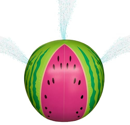 Kess Inflatable 91cm Watermelon Sprinkler Toy for Kids, Outdoor Garden Water Game for Boys and Girls