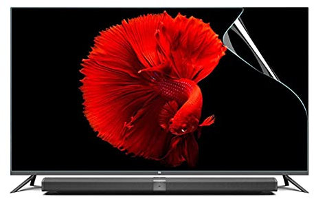 LSSB Protecteur D'écran TV 32-75 Pouces, Film Anti-éblouissement/Anti Lumière Bleue/Anti-Rayures, Installation Facile Filtre D'écran pour TV/LCD/LED/OLED Et QLED 4K HDTV