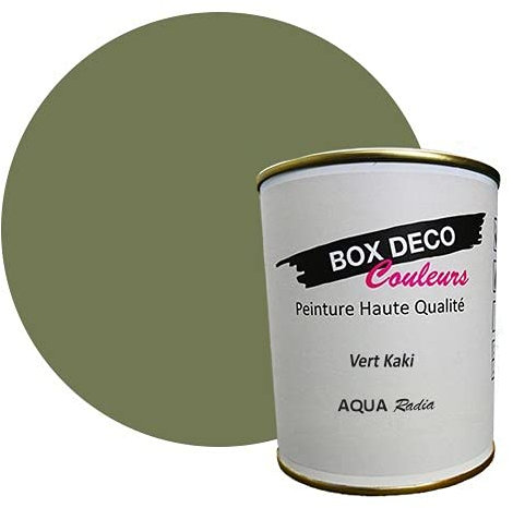Pintura radiador a base de laca acrílica con aspecto aterciopelado Aqua Radia – 750 ml / 7,5 m², verde caqui