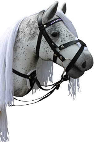 Hobbyhorse with bridle A3| Realistic steckenpferd | Fleabitten ACE