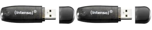 Intenso Rainbow Line 16 GB USB-Stick USB 2.0 Schwarz (Packung mit 2)