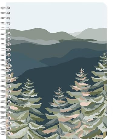 Clairefontaine 83492C - Notizheft/Kladde La Vie en Vosges, mit Doppelspirale DIN A5 14,8x21 cm, 74 Blatt, liniert, Motive sortiert, 1 Stück