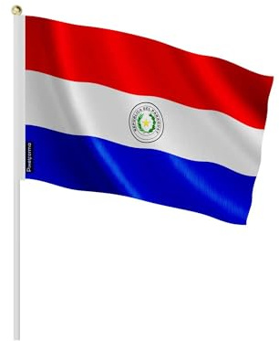 Pixelforma - Mini bandera de Paraguay en varios tamaños de plástico, 20 x 30 cm