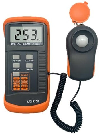 Luxmètre Numérique LX-1330B, Testeur De Niveau De Lumière Numérique Portable 200k Lux Pied Bougie FC LCD Détecteur D'éclairement De Pointe Photo