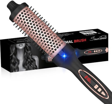 Thermal Brush für den Blowout-Look,Wärmebürste 38mm, Thermobürste Rundbürste 130-230℃, Heat Brush Volumen Haar Kamm,Hot Round Brush Double Spannung Erhöhen Sie das Haarvolumen, Einfach zu verwenden