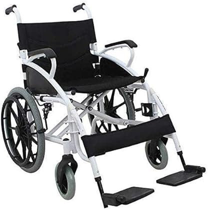 CVNIMV Fauteuil Roulant léger Pliant Fauteuil Roulant de Transport de Voyage Portable en Alliage d'aluminium Chaise de Transit Confortable pour Les Personnes âgées et Les utilisateurs Han