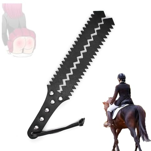 Fusta de cuero sintético para caballos - Fusta inglesa de cuero genuino para jugar o hacer cosplay