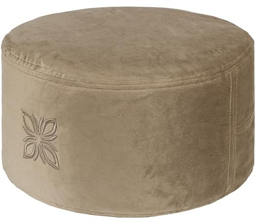 OMNANA® Cushy™ Meditationskissen rund – Sitzkissen 10cm/15cm/20cm hoch – Velvet Yogakissen mit Dinkelfüllung – Samt Bodenkissen, Kissen für Meditation & Entspannung – Made in Germany