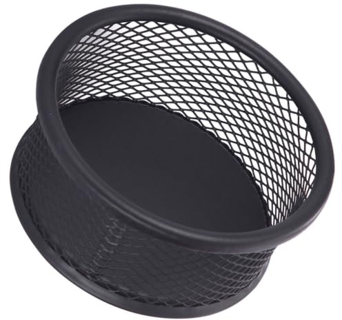 Garneck Metall Büroklammerhalter Schreibtisch Organizer Mesh Draht Aufbewahrungsbox Für Bürobedarf Und Homeoffice 3.5X3.5X1.6 Zoll Kompakt Und Stabil