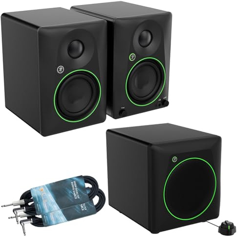 Mackie CR4.5BT Monitor de estudio CR8SBT subwoofer + 2 cables keepdrum jack