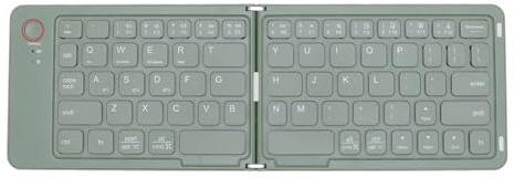Vikye Faltbare Bluetooth -Tastatur, BT Folding Wireless Tragbare Tastatur, 67 Tasten USB -wiederaufladbare Magnetische Reisetastaturen (Green)