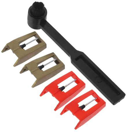 HAMPPLIES Ersatznadeln für Plattenspieler mit Reinigungsbürste Mini Tonabnehmer Nadel für Vinyl-schallplatten Kompatibel mit Turntable Phonograph Zubehör Klarer Klang und Langlebige