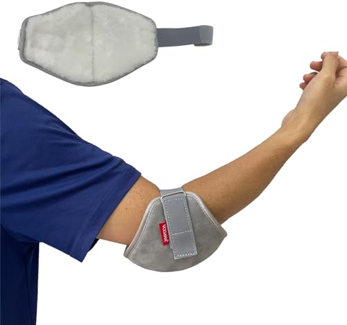 Vogana1 Piece Plush Elbow Protectors Adjustable Pillow for Pressure Sores Ulcers Surgery Recovery Cushion for Elderly Bedridden Light Grey