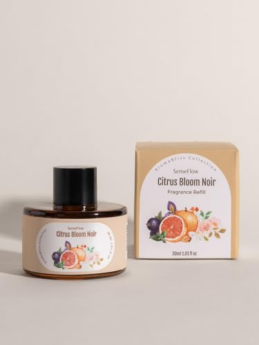 SenseFlow Aceites Esenciales para difusor de 30 ml, 100% Puros, aceites Esenciales de aromaterapia de Primera Calidad, aceites aromáticos de Aire para difusor, aromaterapia - Flores cítricas Negras