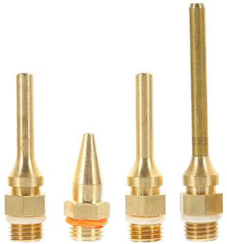 STAHAD 4 pezzi Ugelli per Pistola Colla Caldo in Rame Tubi Lunghi Assortiti Resistenti e Facili da Installare per Sostituzione Ugelli Spruzzatori di Colla Colore Casuale Colore Casuale