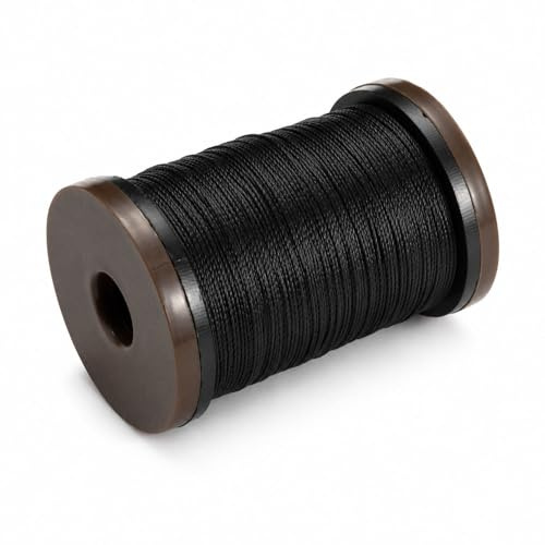 Filo Cerato per Gioielli 0.5 MM X 90 M,Fili Cerati per Braccialetti Macramè,HMCEY Waxed Thread Beading,Cordino per Collane Uncinetto,Filo per Cucito a Mano per Creazione di Gioielli, Fai Da Te-Nero