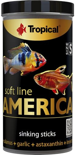 Soft Line America Size S 250ml / 140g - el alimento en Forma de los Sticks Blandos Que se Hunden para los Peces omnívoros y carnívoros de América del Norte y América del Sur