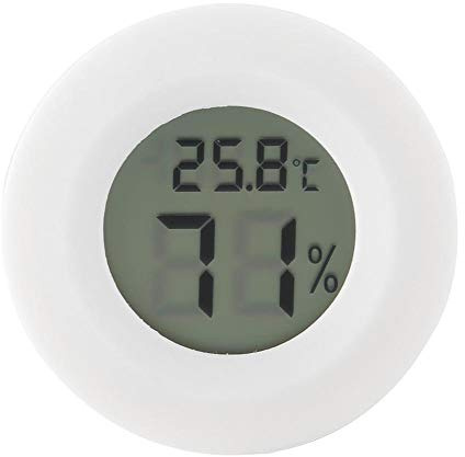 Zerodis Mini Digitales LCD Thermometer Hygrometer für Haustiere Luftfeuchtigkeit Temperaturmessgerät Thermo Hygrometer Inkubatoren Reptilien Zuchtbox Wetterstation Gewächshaus Keller