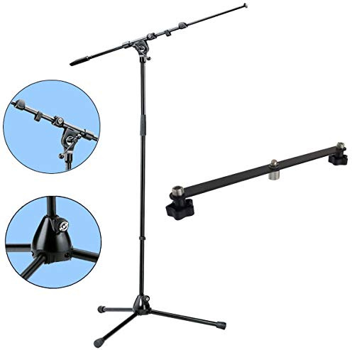 K&M 210/9 Mikrofonstativ mit Galgen + keepdrum Stereo-Schiene Doppel-Halterung