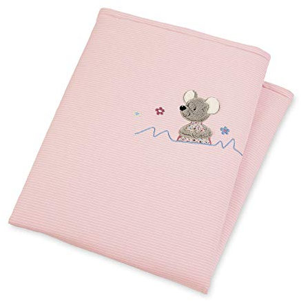 Sterntaler Schmusedecke Maus Mabel, Wattiert, Alter: Für Babys ab der Geburt, 75 x 100 cm, Rosa/Mehrfarbig