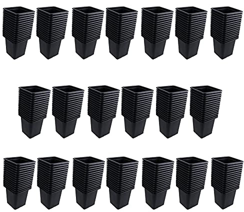 AB Tools Lot de 300 mini pots de fleurs carrés en plastique 7 cm