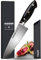 AIRENA Coltello da cuoco, coltello da cucina giapponese professionale, in acciaio inox ad alto tenore di carbonio, con guaina e confezione regalo squisita, coltello da cucina ultra affilato