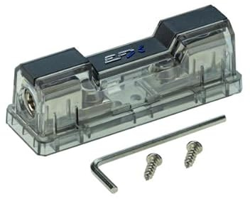 Scosche EFX Delta DFB4 Compact 12V Power Fuse Block - Car Audio Dual Mini ANL Fuse Block 4/8 Gauge in 4/8 Gauge Out - 12 Volt Amp Distribution Block Splitter for Automotive and Marine