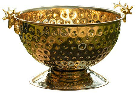 caihuashopping Eiseimer Große Kapazität EIS Eimer Edelstahl Hammer Point Restaurant Champagner Becken Outdoor Ice Bucket Party Bar Weinbecken Eiskübel Sektkühler (Color : Gold)