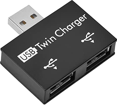 Mini 2.0 USB Hub Adaptador de 2 Puertos, pequeño USB Divisor Macho a 2 Hembras, Adaptador de concentración de Datos portátil, para Ordenadores portátiles, escritorios, Unidades Flash USB,