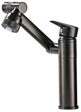 FQYEP Wasserhahn Waschbecken Bad,Waschbecken-Mischventil,Wasserhahn Waschbecken,Einhebel-Mischbatterie,Messing 360° Multidirektionale Rotations-Warm- Und Kalt-Mischbatterie,Tippe A