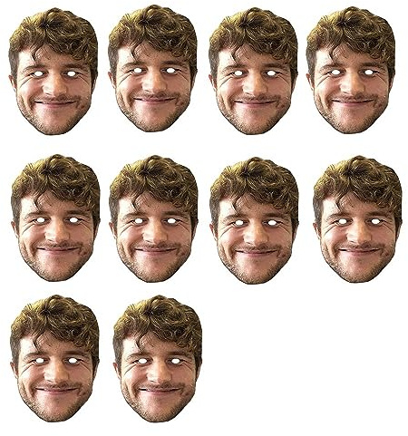 Personalisierte Foto-Gesichtsmasken – individuelles Selbstmontage-Set für Geburtstagsparty, Junggesellenabschied, Junggesellinnenabschied.