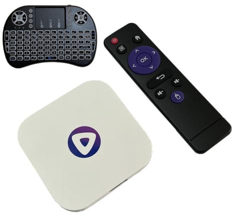 SHYSKY Android TV Box H96 Max M1 Android 13.0 RK3528 4G 32G 2.4/5G Dual WiFi BT4.0 H.265 4K Ultra HD Set Top Box mit i8 Keyboard