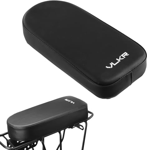 Cozlly Coussin de siège arrière de vélo de Montagne pour Enfant, Vélo de Montagne à l'arrière Coussin d'assise, Coussin arrière pour vélo, Rembourrage Doux et épais pour Enfants ou Adultes, Noir