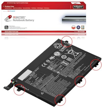 DR. BATTERY L17L3P51 L17C3P51 Battery Compatible with Lenovo ThinkPad E480 E485 E490 E495 E580 E585 E590 E595 E14 E15 01AV445 01AV446 01AV447 01AV448 L17M3P52 L17M3P51 01AV445 01AV447 01AV448 [11.1V]