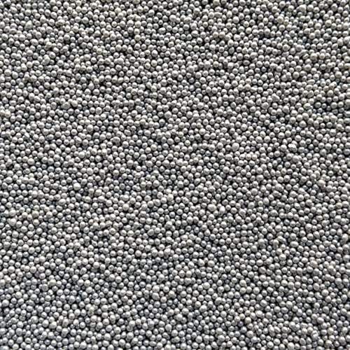 Silver Sprinkles - 100g of Edible Silver Glimmer Cake Sprinkles Toppers Decorations, 100s 1000s Mini Balls Nonpareils Christmas