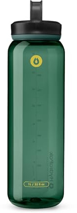 HydraPak RECON 1L RECON - Borraccia d'Acqua in Plastica Riciclata al 50%, Eco-Friendly e Senza BPA, Tappo a Vite a Flusso Regolare, Facile da Trasportare (1 Litro, Verde)