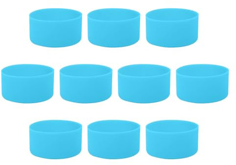 MiOYOOW 10 Pcs Manchon Botte en Silicone, Botte Protection Gourde Isotherme Compatible Cup Couvercle Inférieur Protection pour Bouteilles d'eau 12 à 24OZ