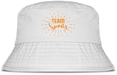 Prozente Momente Team Spritz - Fischerhut | Anglerhut | Sonnenhut | Sommer | Party | Malle | lustige Sprüche | OneSize | Malle | Urlaub | Weiß
