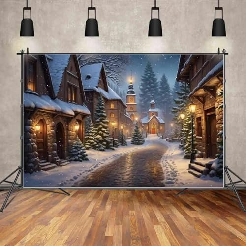 Kulisse Weihnachtsdorf Dekorationen Requisiten Hintergrund Winter Bergwald Kiefer Haus Home Shooting Fotozone