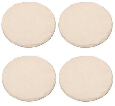 Ronyme 4 Stück Trittsteine für den Garten, Weg, Gartendekoration, stabil mit Bodennägeln, Außengehweg für Terrasse, Hof, Schule, RUNDEN, 39.3 x 39.3 x 2.2 cm