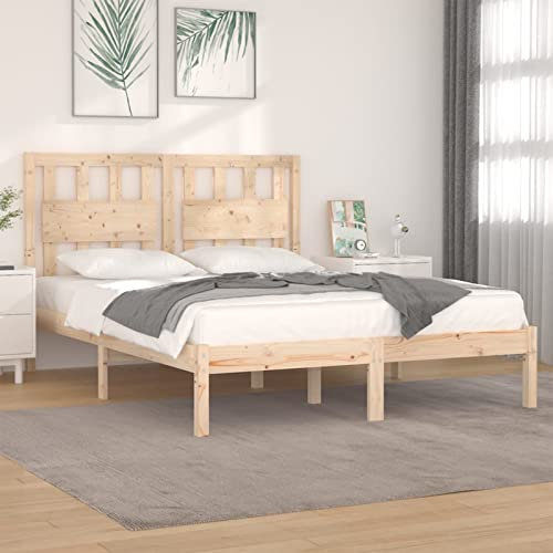 Sufrk Massivholzbett Bettgestell Bed Frame Bett Mit Bettkasten Hausbett Bett Massivholz Kiefer 160x200 cm - 3103943