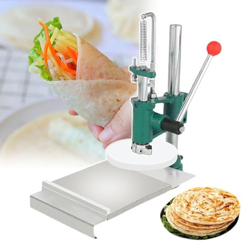 pealiritansemen Stainless Steel Tortilla Press, Manual Tortilla Maker, For Corn & Flour Tortillas, Stainless Steel Push-Pull Plate, Compact & Stable For Tacos, Pancake, Pizza, Pie,12cm